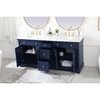Elegant Decor 72 Inch Double Bathroom Vanity In Blue VF53072DBL